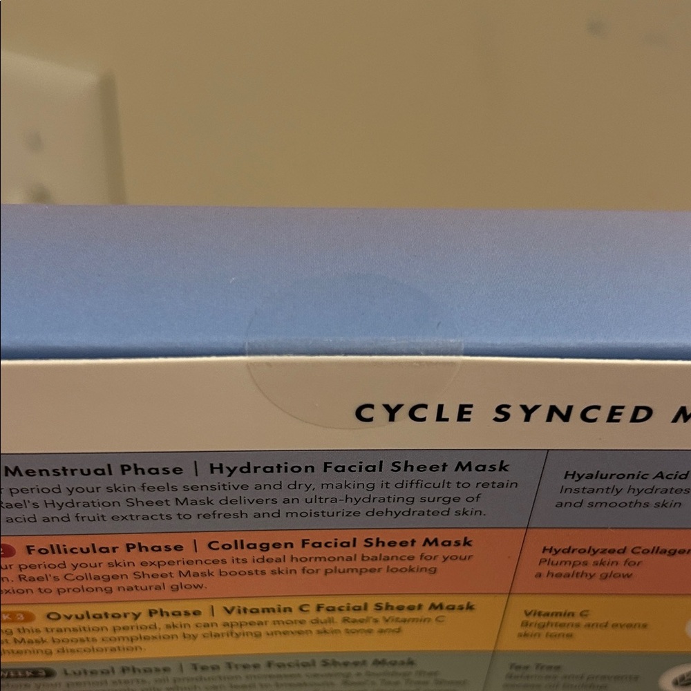 Rael Beauty Cycle Synced Mask Set Hydration Collagen Vitamin C & Tea Tree - Picture 5 of 5